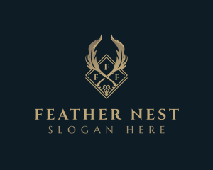 Luxury Feather Quill logo design