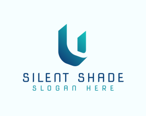 Gradient Shadow Letter U logo