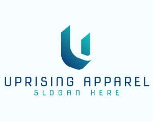 Gradient Shadow Letter U logo