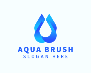 Blue Liquid Droplet logo design