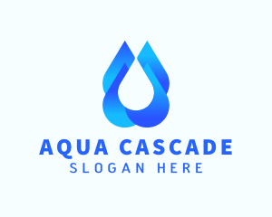 Blue Liquid Droplet logo design