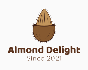 Brown Almond Shell  logo design