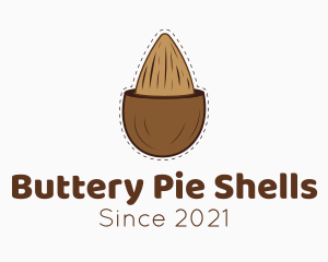 Brown Almond Shell  logo design