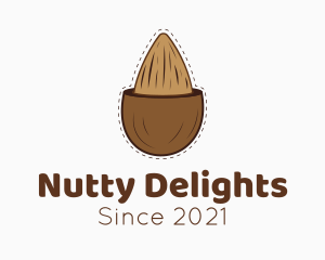 Brown Almond Shell  logo design