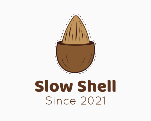 Brown Almond Shell  logo design