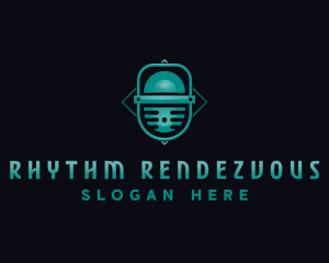 Studio Microphone Audio logo design