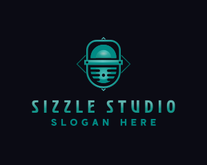 Studio Microphone Audio logo design