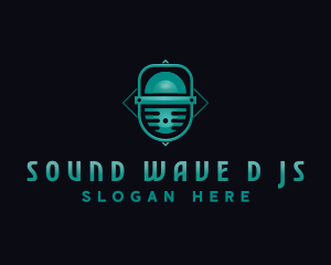 Studio Microphone Audio logo design