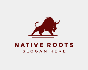 Native Wild Buffalo  logo design