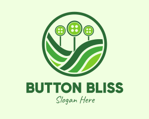 Green Button Farm logo design