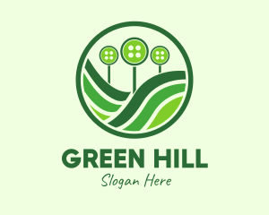 Green Button Farm logo design