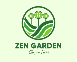 Green Button Farm logo design