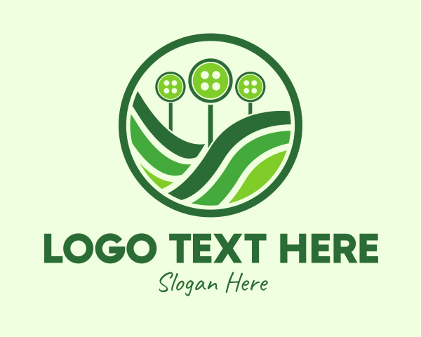Green Flower logo example 4