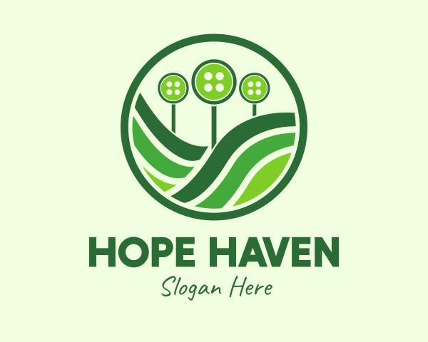Green Flower logo example 4