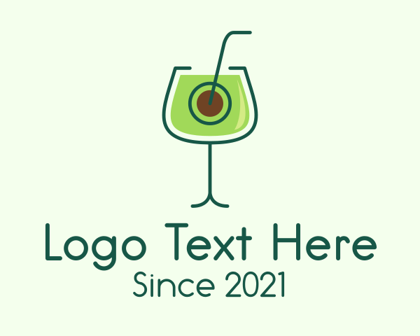 Avocado Cocktail Drink logo