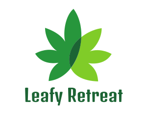 Cannabis Marijuana Weed Leaf logo design