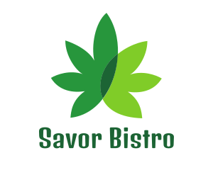 Cannabis Marijuana Weed Leaf logo