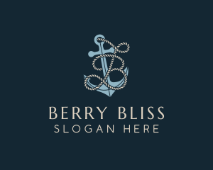 Marine Anchor Rope Letter B logo design