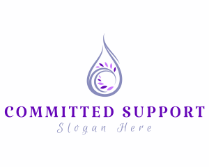 Lavender Essential Oil logo design