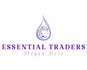 Lavender Essential Oil logo design