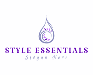 Lavender Essential Oil logo design