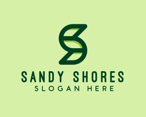 Modern Leaf Letter S  logo design