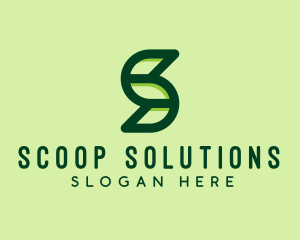 Modern Leaf Letter S  logo design