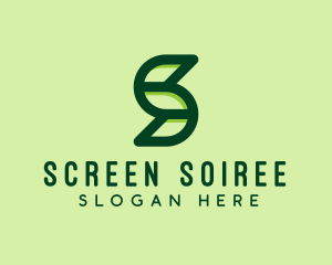 Modern Leaf Letter S  logo design