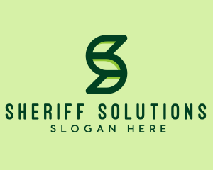 Modern Leaf Letter S  logo design