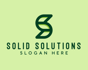 Modern Leaf Letter S  logo design