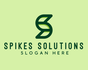 Modern Leaf Letter S  logo design