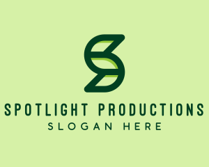 Modern Leaf Letter S  logo design