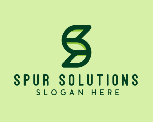 Modern Leaf Letter S  logo design