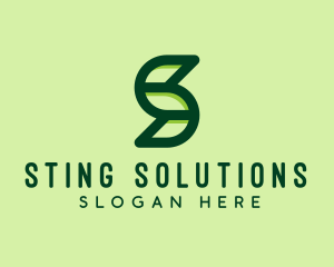 Modern Leaf Letter S  logo design