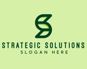 Modern Leaf Letter S  logo design