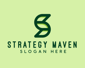 Modern Leaf Letter S  logo design