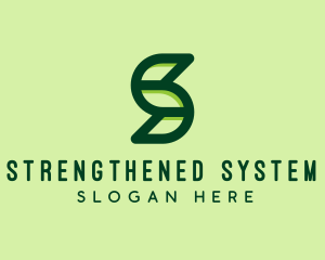 Modern Leaf Letter S  logo design