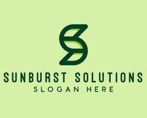 Modern Leaf Letter S  logo design