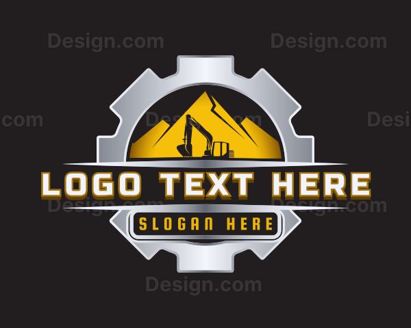 Industrial Mountain Excavator Logo