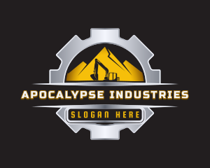 Industrial Mountain Excavator logo design