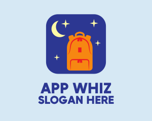 Moon Backpack Mobile App logo design