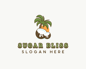 Organic Coconut Juice logo design