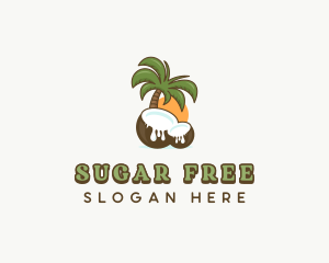 Organic Coconut Juice logo design