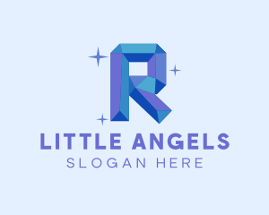 Shiny Gem Letter R Logo