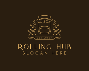 Rolling Pin Jar Bakeshop logo design