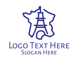 Stroke Eiffel Tower Geography logo