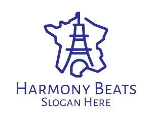 Stroke Eiffel Tower Geography logo