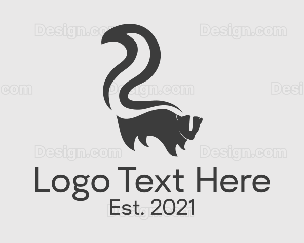 Minimalist Skunk Animal Logo