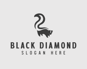 Minimalist Skunk Animal logo design