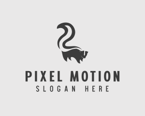 Minimalist Skunk Animal logo design